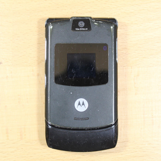 Vintage Motorola RAZR V3 AT&T Black Cell Phone Untested For Parts