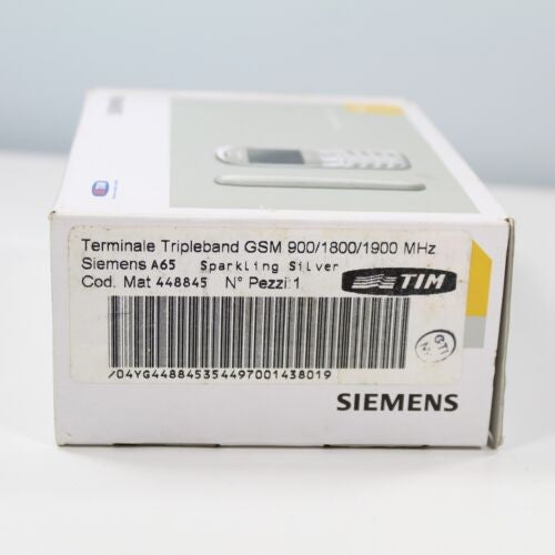 Rare Vintage Siemens A65 TIM Phone Silver 2004 In Box Italian International