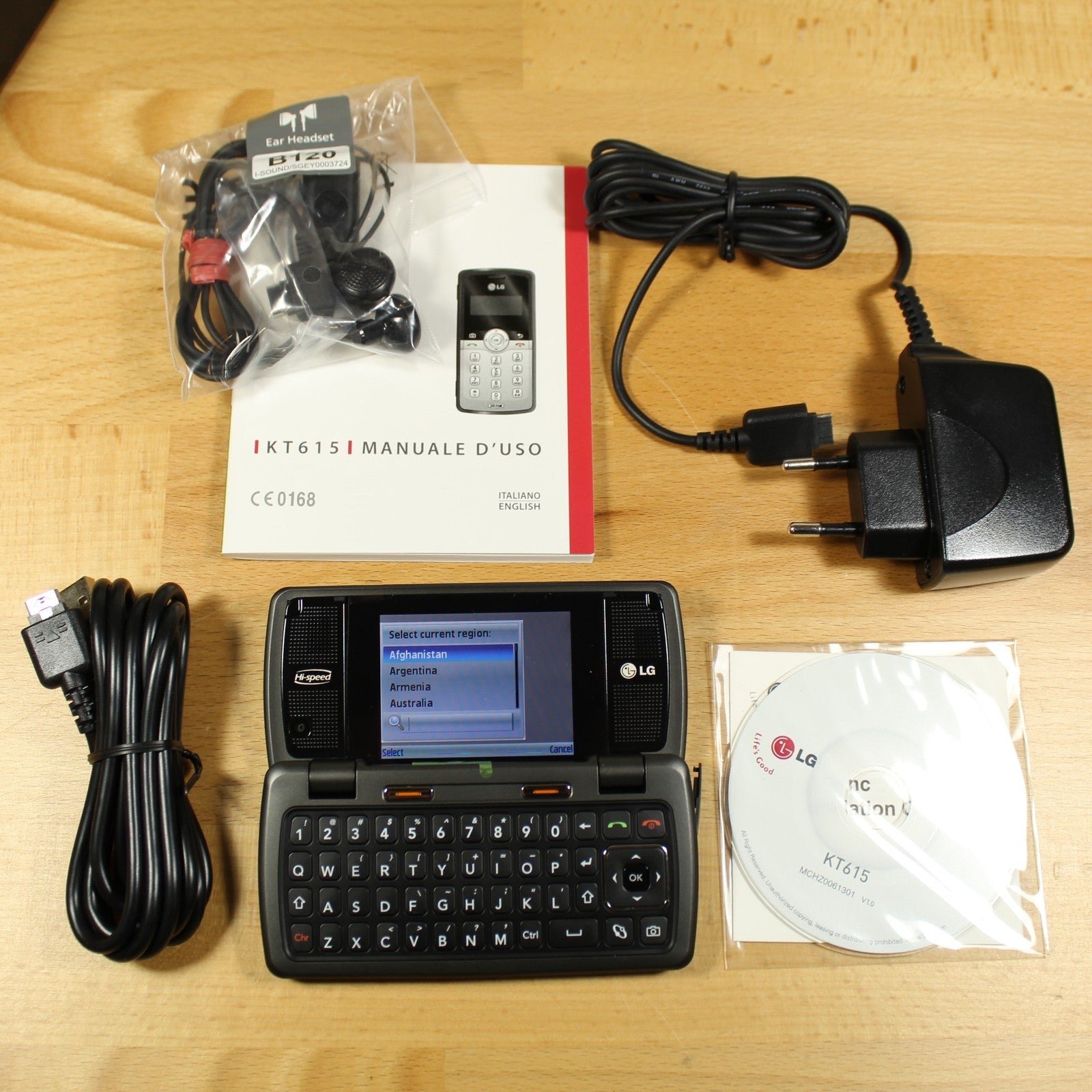 Rare Vintage LG KT615 Slider Phone In Box International Italian TIM Collector