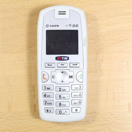 Vintage SAGEM MyT-22 White Cell Phone TIM For Parts Untested #161