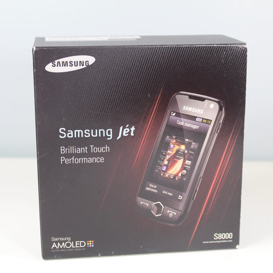 Rare Vintage Samsung Jet S8000 Rose Black Phone GSM In Box Complete Internationa