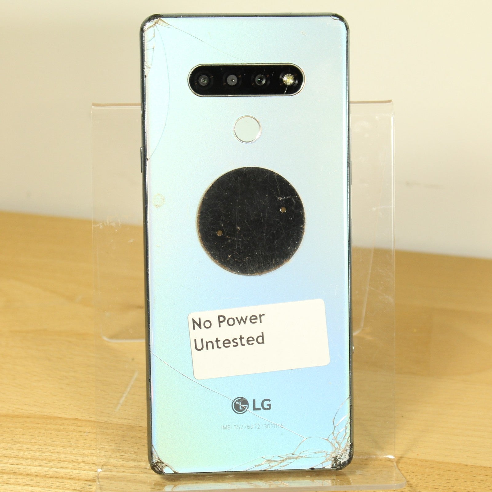 LG Stylo 6 Smartphone 64GB White For Parts or Repair ASIS