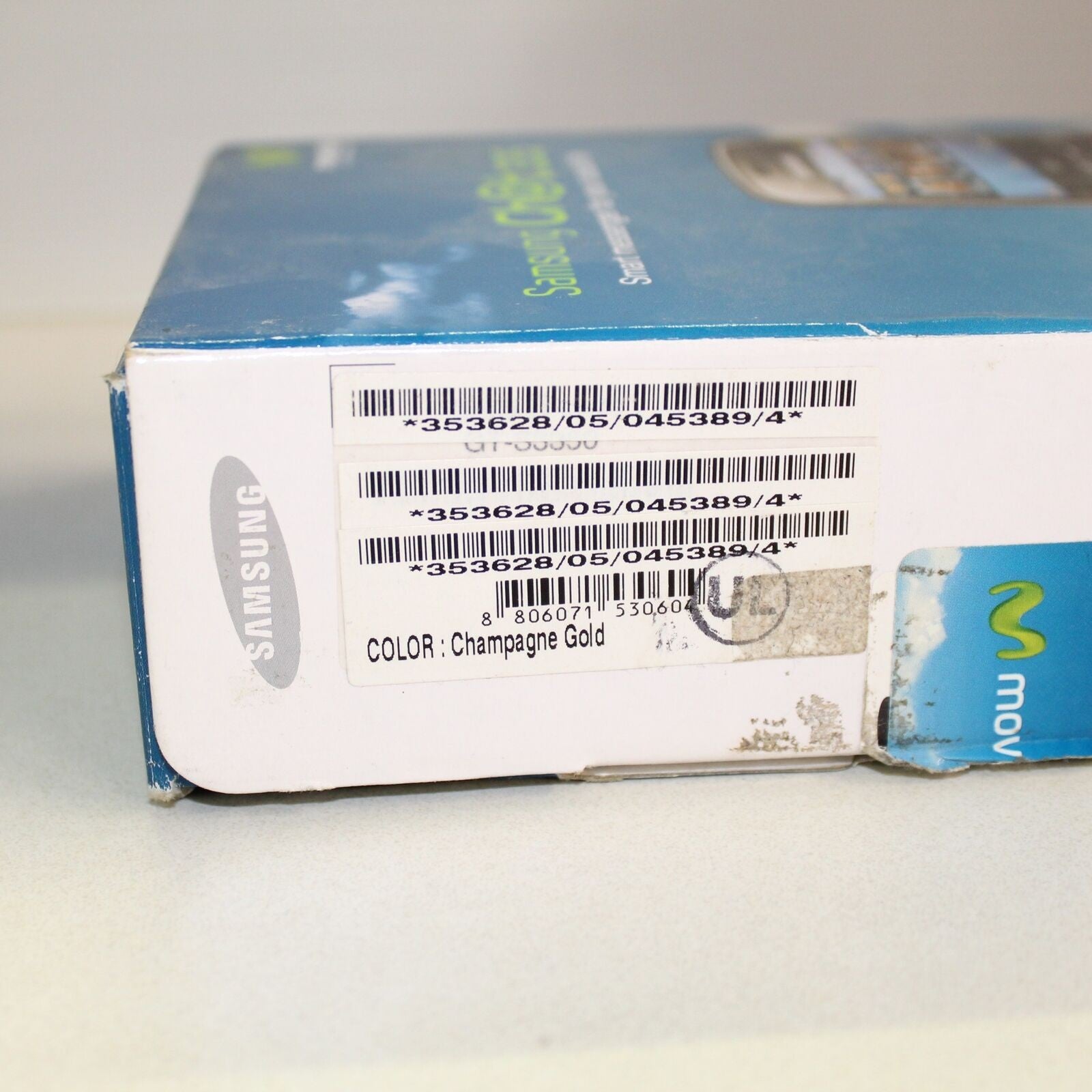 Rare Vintage Samsung Ch@t 335 GT-S3350 Movistar Phone Champagne Gold In Box