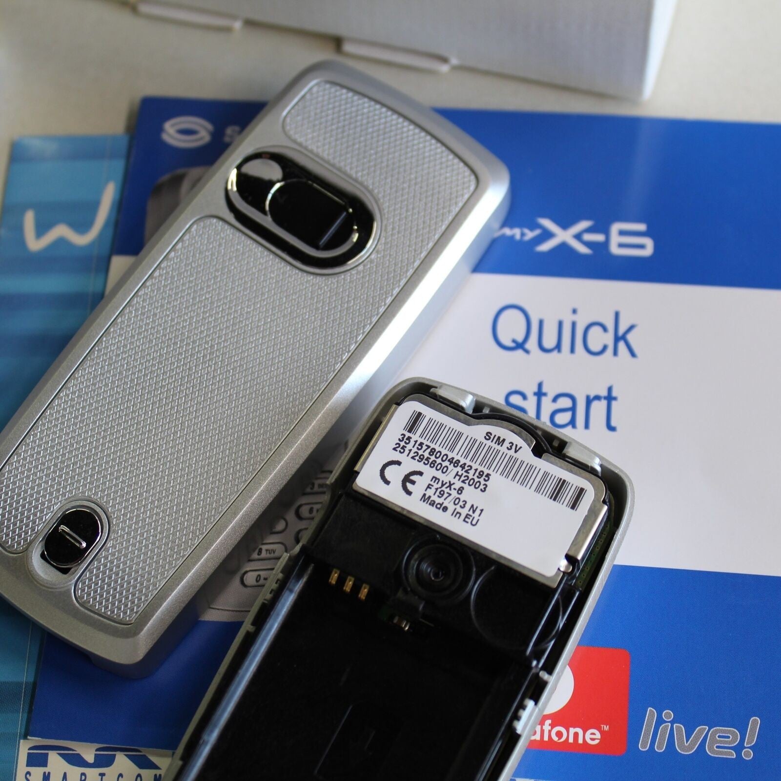 Rare Vintage SAGEM my X-6 VodaFone Phone Silver International In Box Collectible