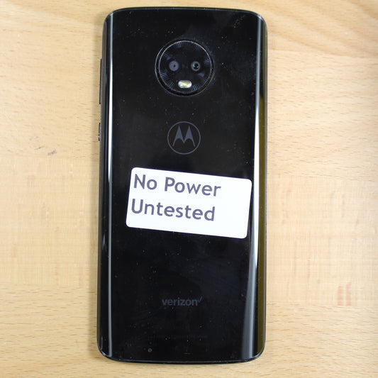 Motorola Moto G 6th Generation 32GB Black For Parts Untested