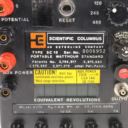 SC10 Scientific Columbus Portable Watthour Model 6374