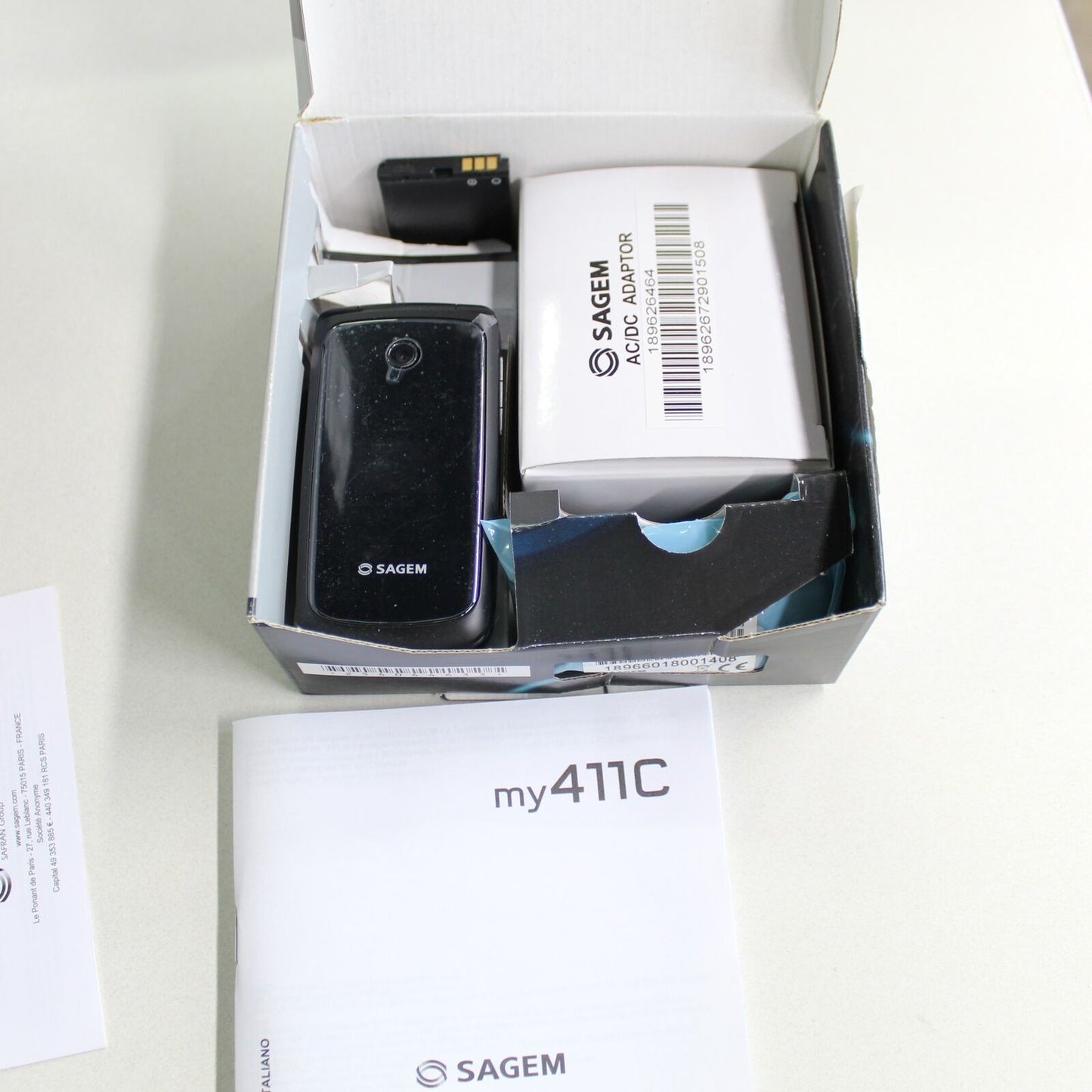 Rare Vintage SAGEM my411c TIM Phone Black International In Box Collectible