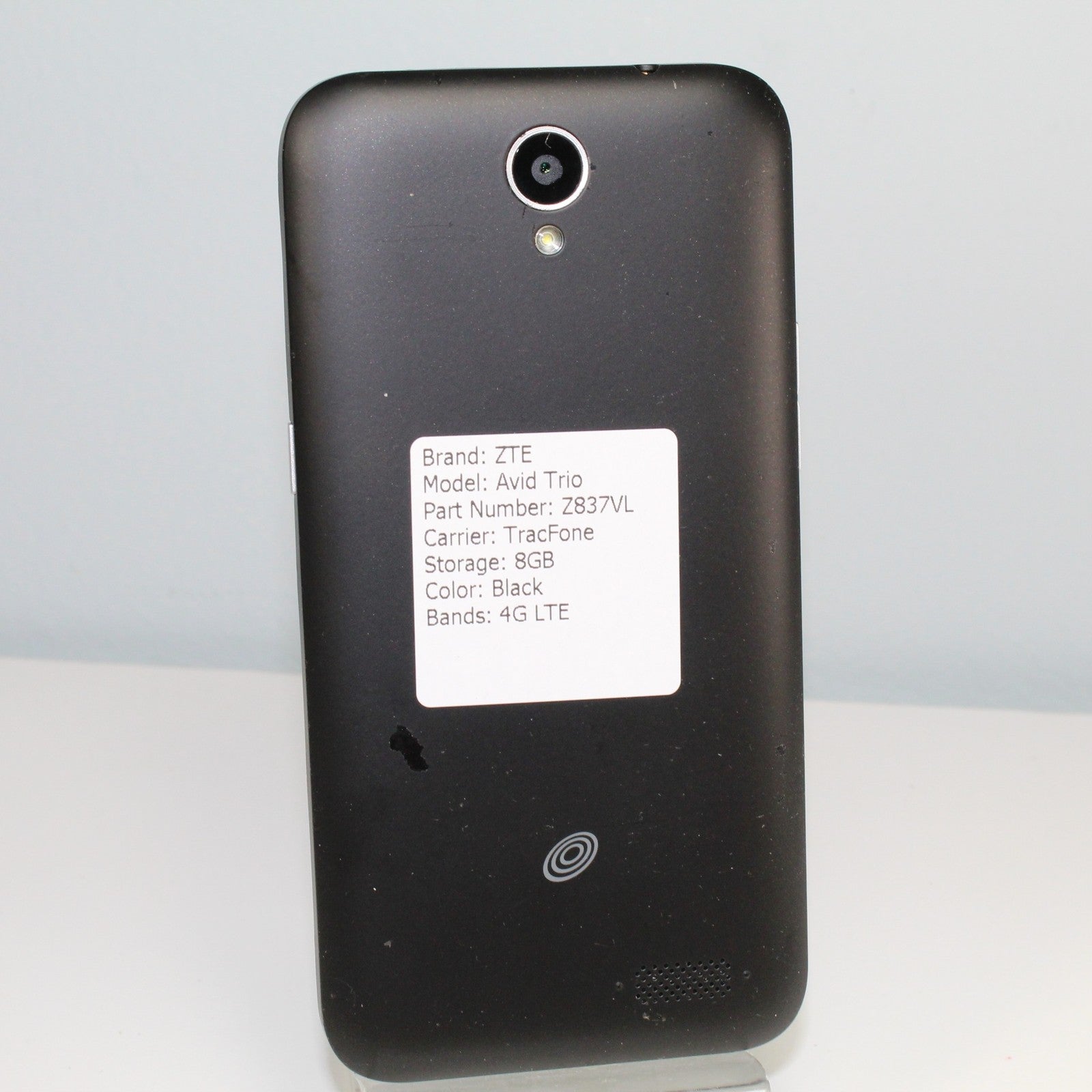  ZTE Avid Trio Z837VL (TracFone) 4G LTE Smartphone - Black, 8GB 