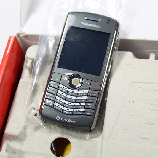 Vintage Blackberry Pearl 8120 VodaFone Phone Gray In Box Complete International