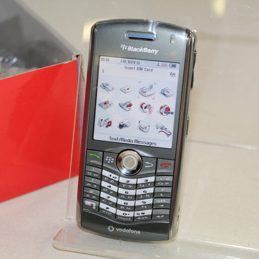 Rare Vintage Blackberry Pearl 8110 Vodafone Phone Gray For Parts In Box