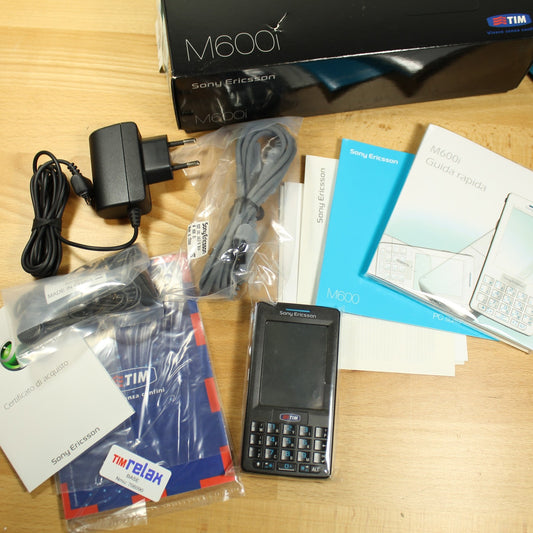 Rare Vintage Sony Ericsson M600i Black Phone TIM In Box Collectible Italian