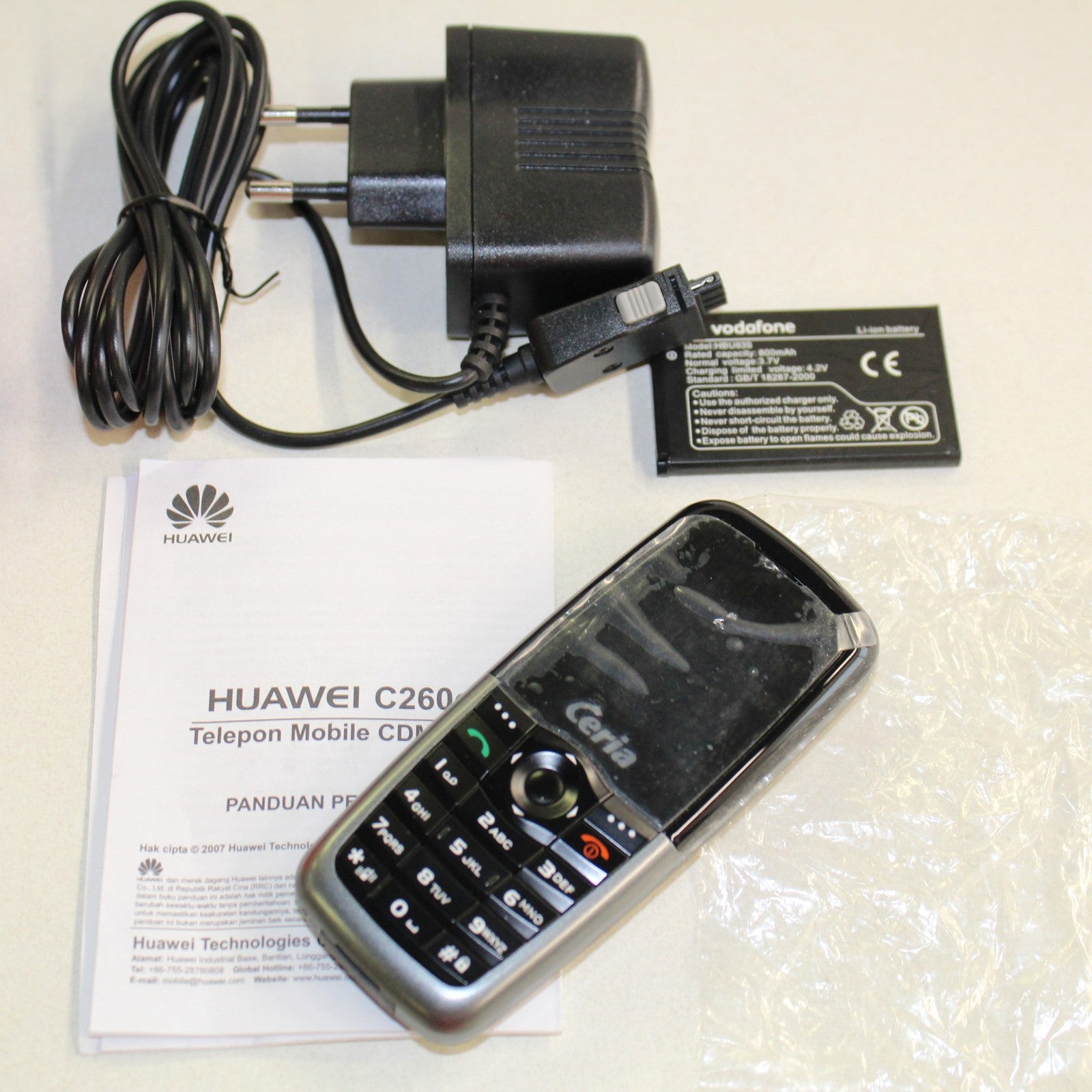 Rare Vintage Huawei C260e Ceria CDMA Phone International In Box Complete