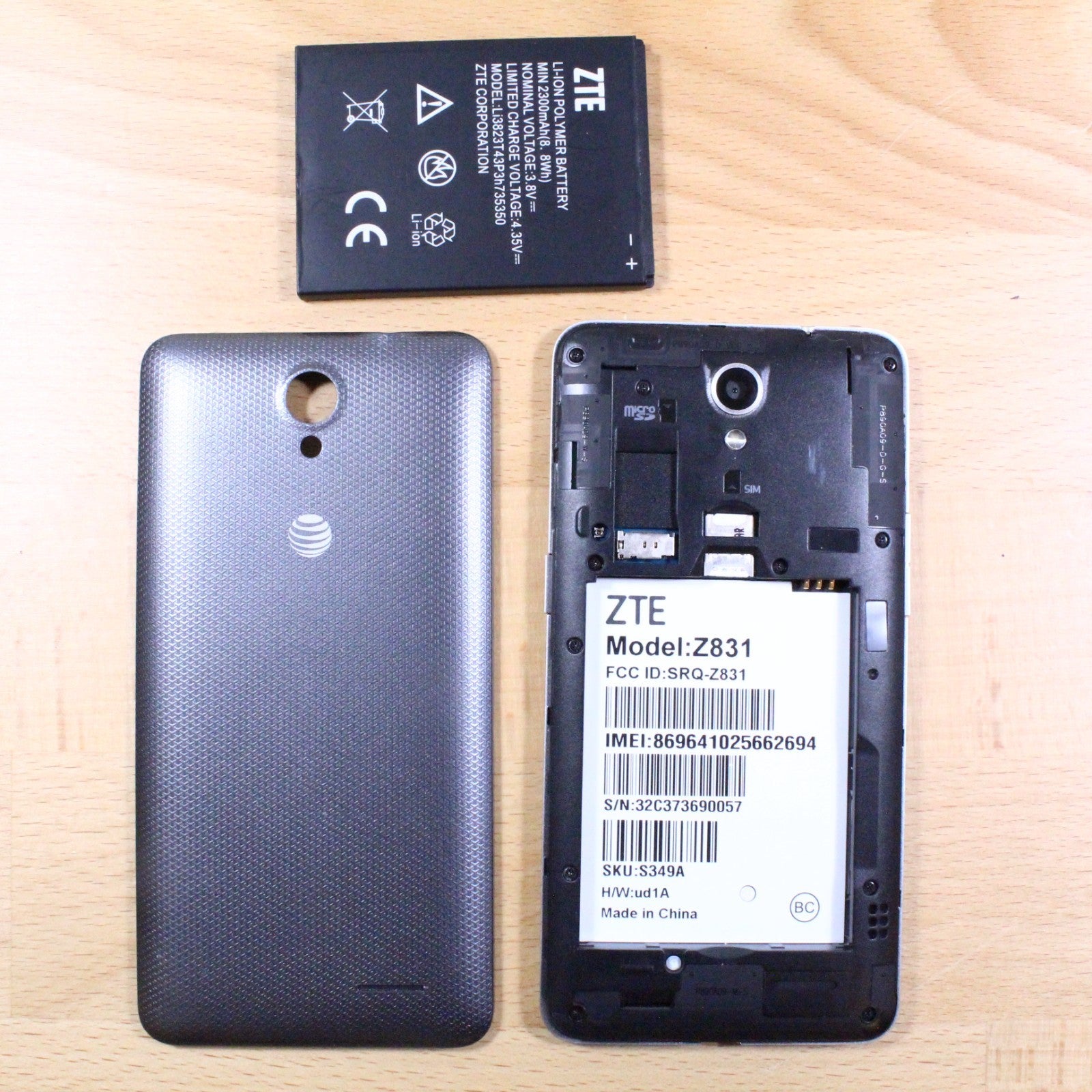 Maven 2 Z831 AT&T Gray Smartphone For Parts #304