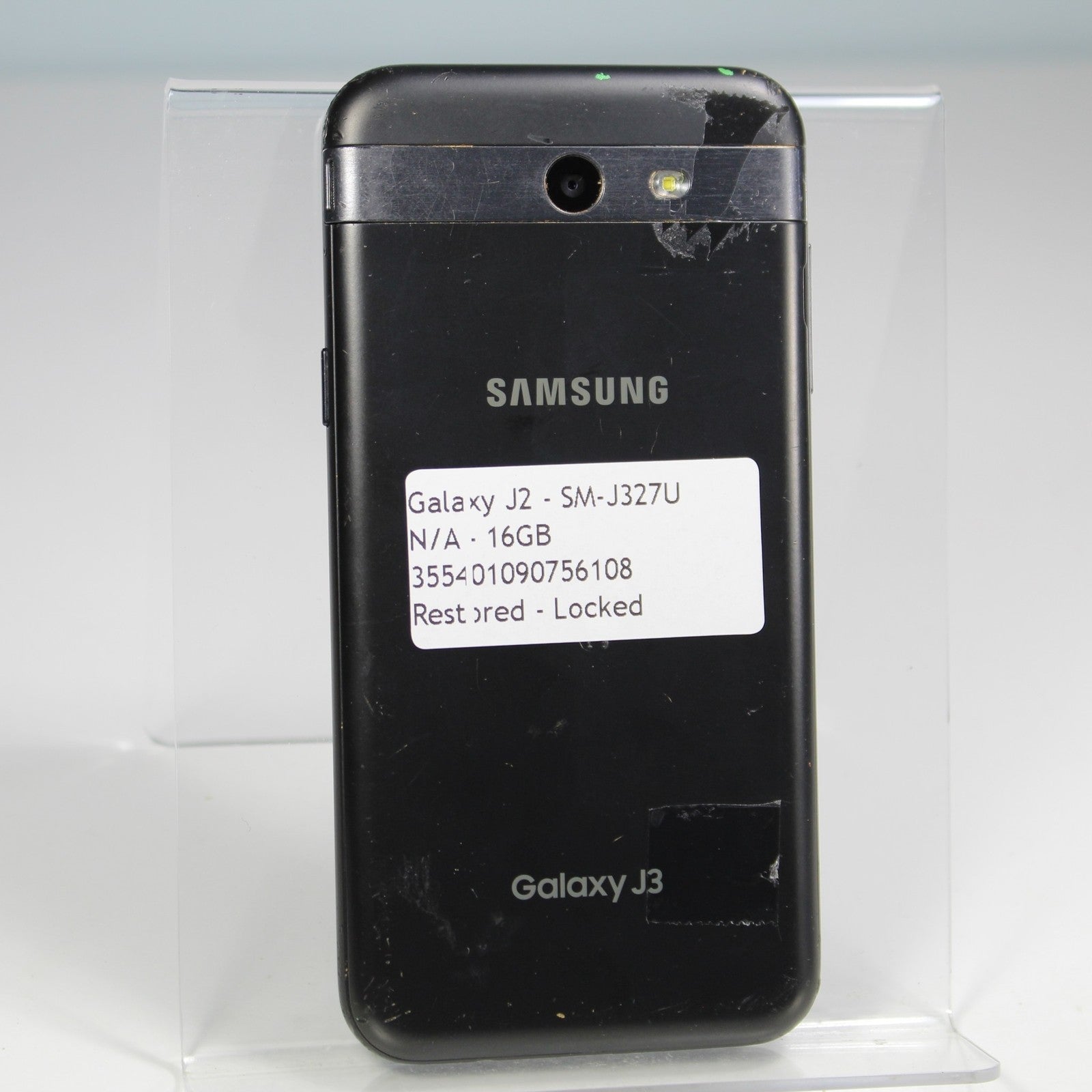 Samsung Galaxy J2 J327U Smartphone 4G LTE Black 16GB  For Parts or repair phone