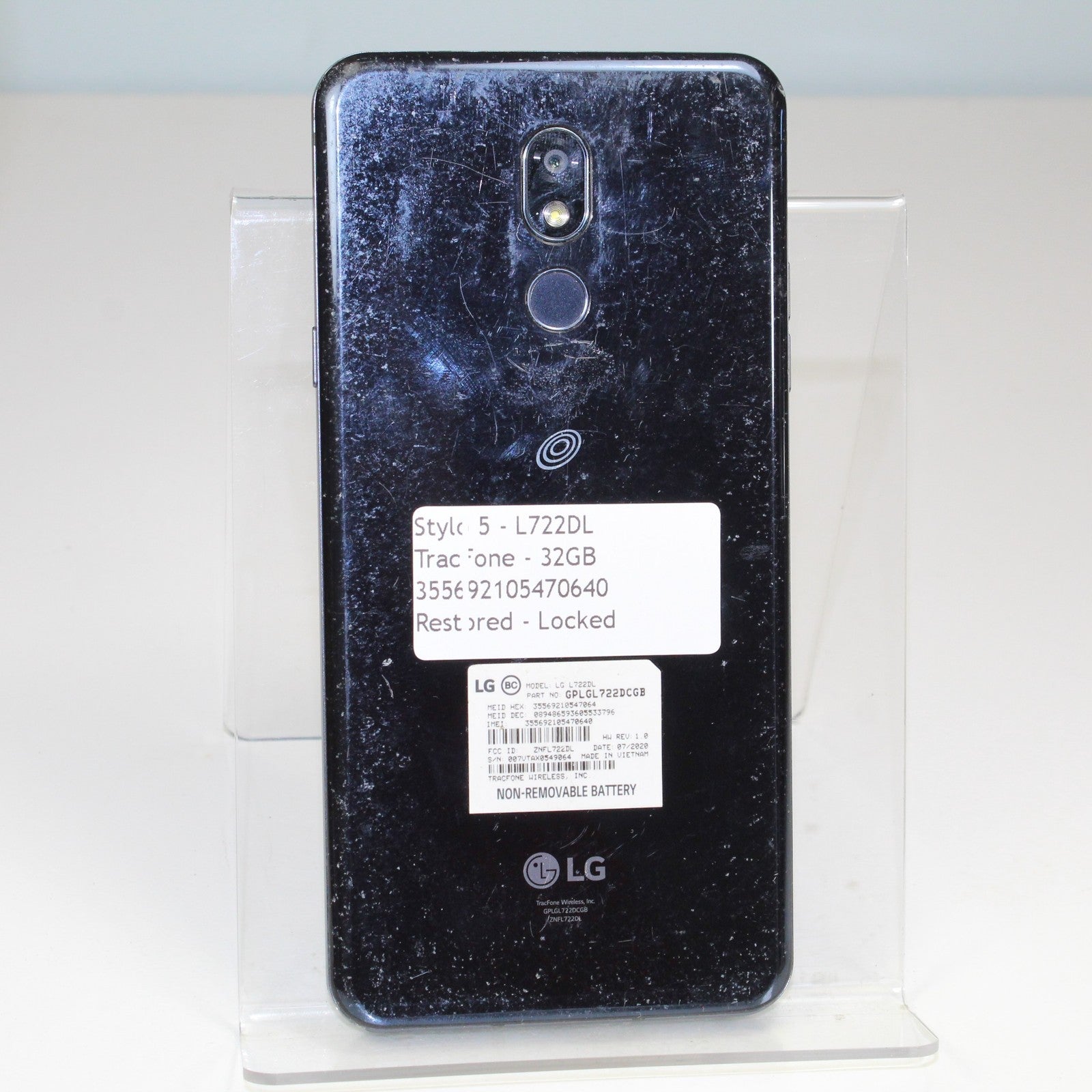 LG Stylo 5 TracFone Smartphone 4G LTE Blue 32GB For Parts Gold Recovery