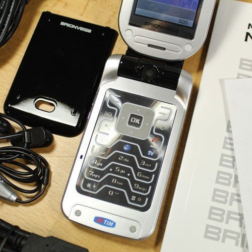 Rare Vintage 2007 TV Phone Black Brionvega N7100 Flip In Box New Complete Italy