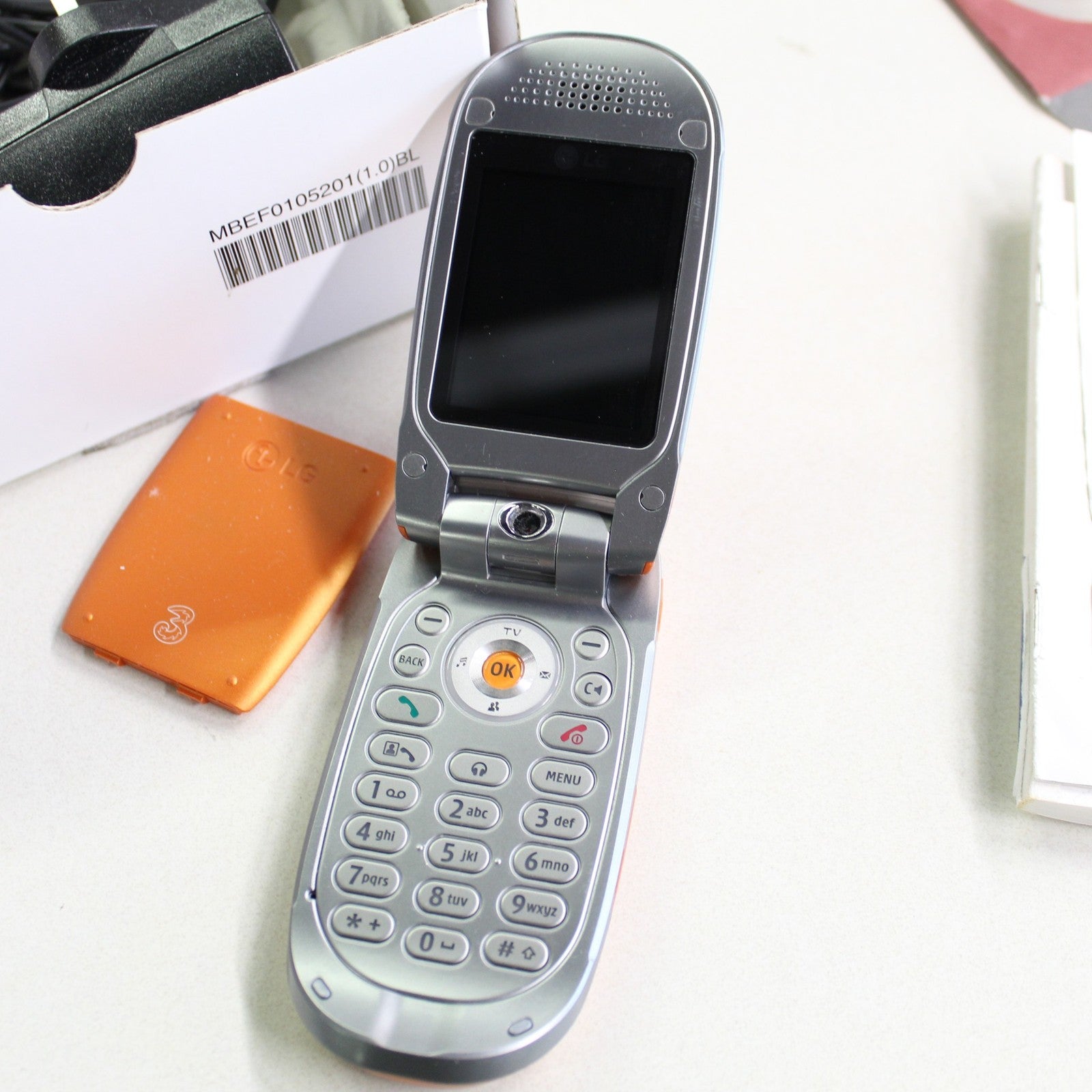 Rare Vintage LG U300 TRE Orange Phone International In Box