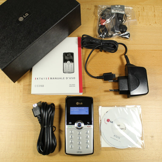 Rare Vintage LG KT615 Slider Phone In Box International Italian TIM Collector