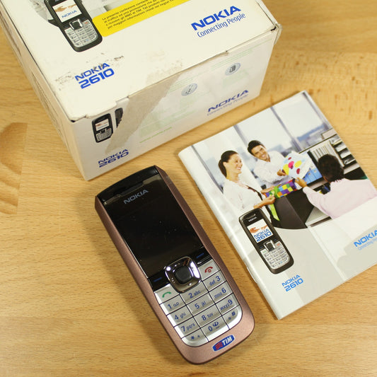 Rare Vintage Nokia 2610 Phone Brown In Box Vintage International TIM No Battery