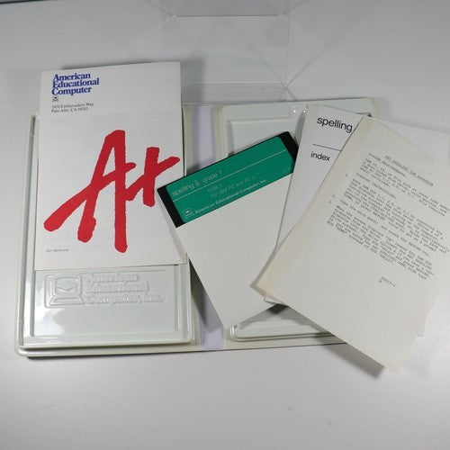Vintage IBM PC & PC Jr Spelling Grade 7 American Educational Computer Excellent