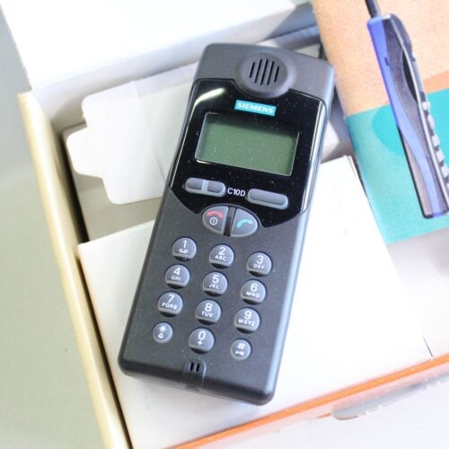 Rare Vintage Siemens Swing C10 AirTel Gray Blue Phone In Box International