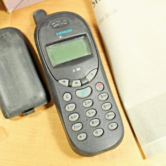 Rare Vintage SIEMENS A35 Black Phone In Box Black International