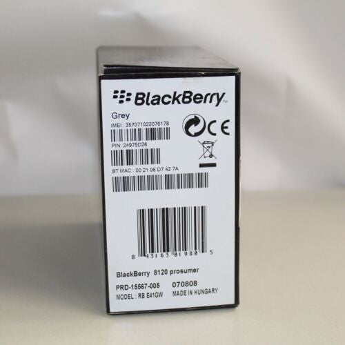 Rare Vintage Blackberry Pearl 8120 Orange Phone Gray In Box Collectible