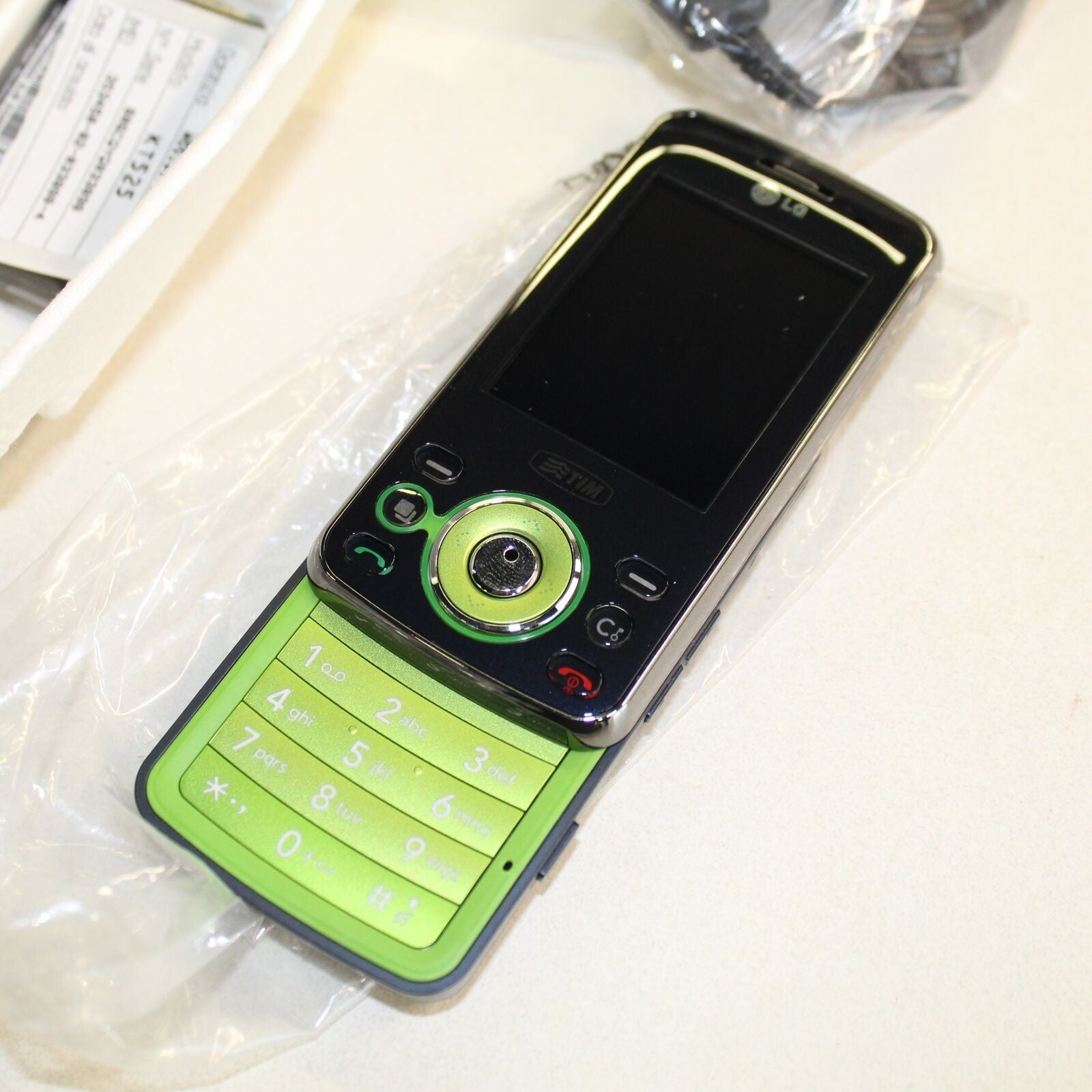 Rare Vintage LG KT525 TIM Black Phone International In Box Complete