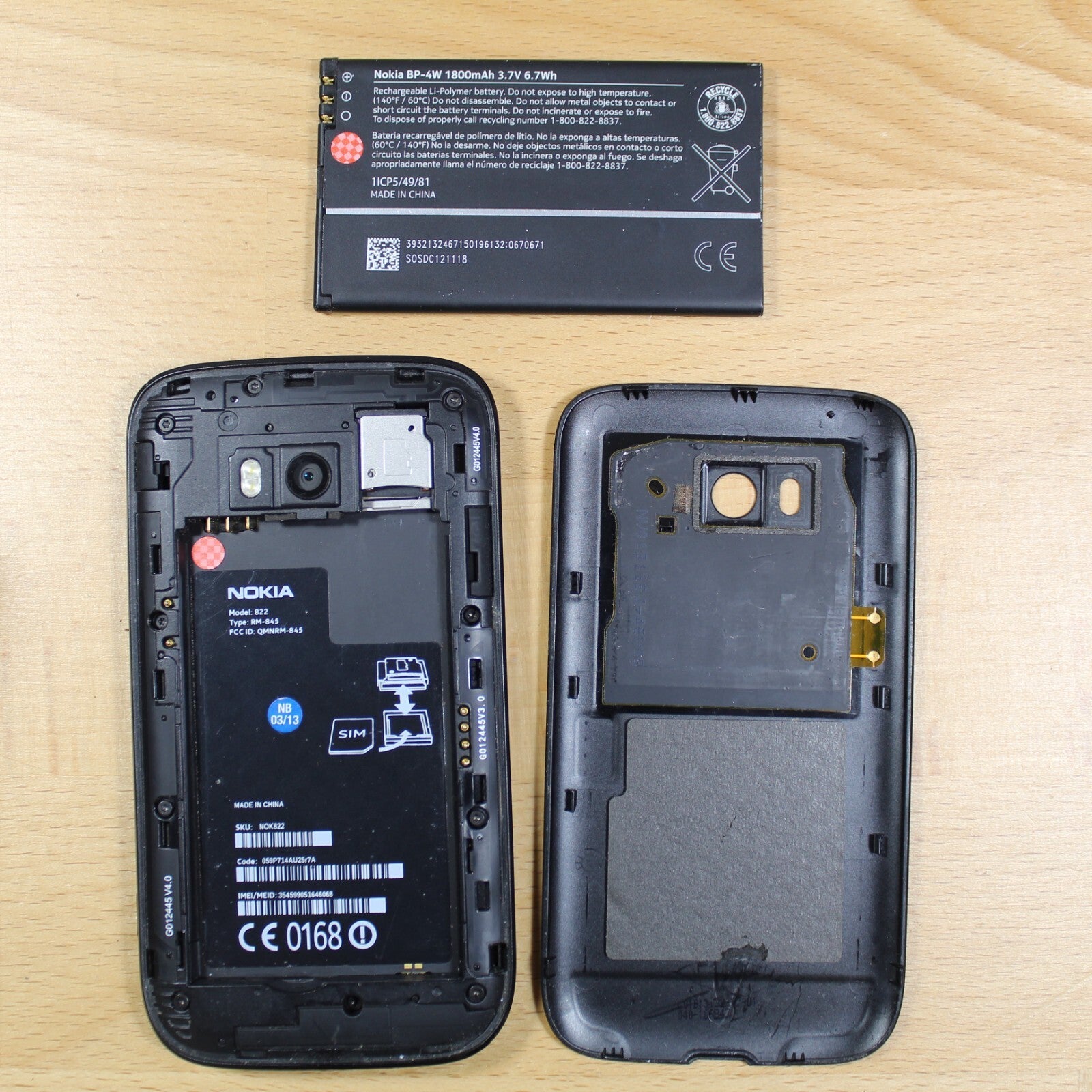 Nokia Lumia 822 Smartphone Black For Parts Untested