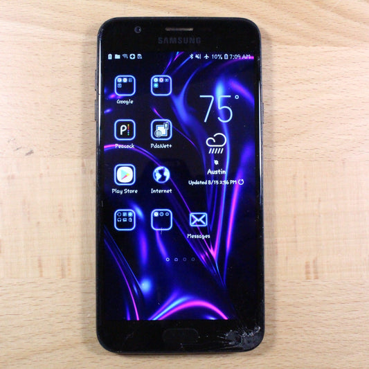 Samsung J7 J737A Black Smartphone For Parts #329