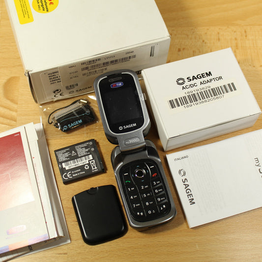 Rare Vintage Sagem my300c TIM Phone International In Box Collectible