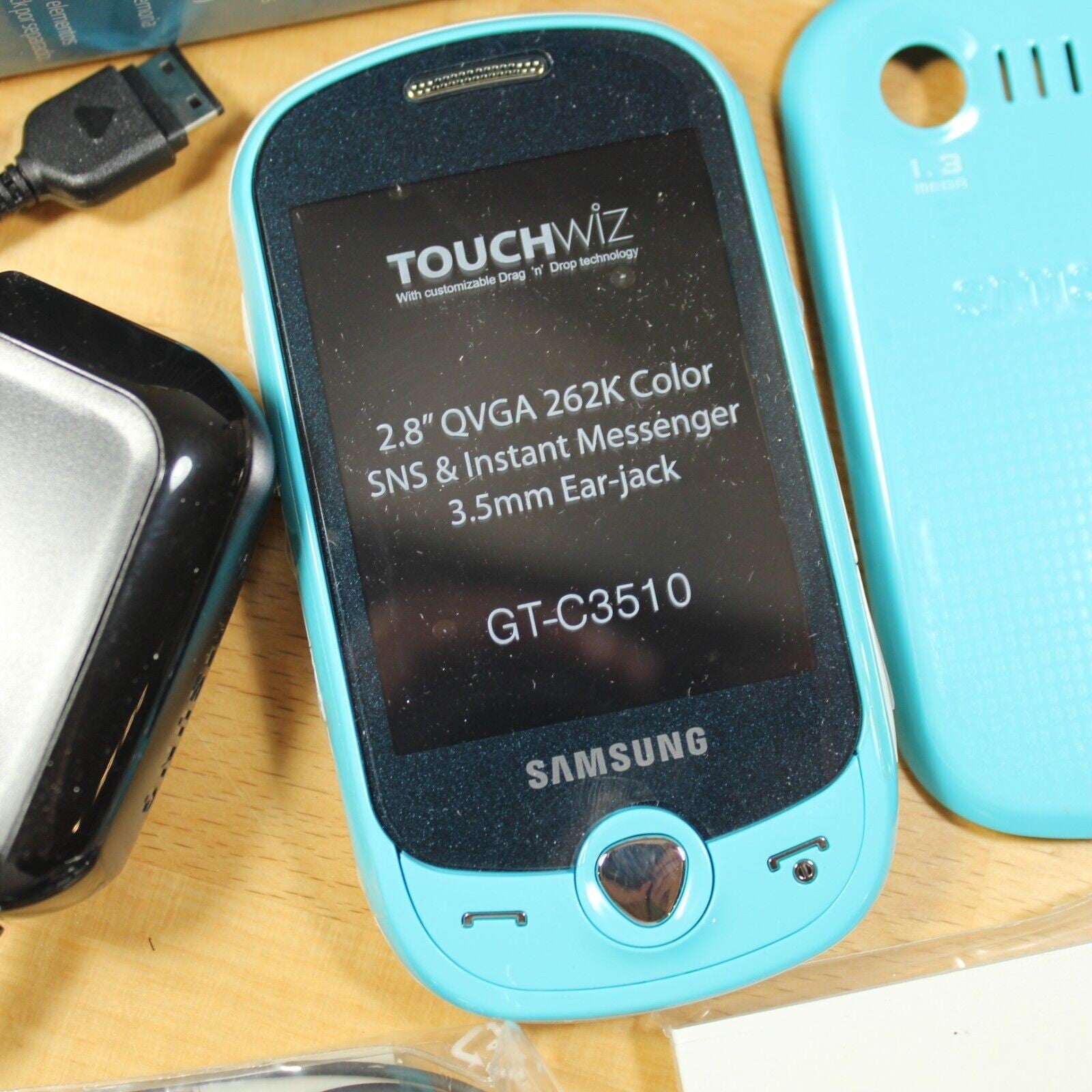 Rare Vintage Samsung GT-C3510 Genoa Sky Blue Smartphone GSM Movistar In Box