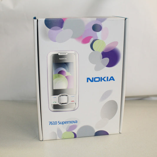 Rare Vintage Nokia 7610 Supernova White Phone International In Box No Battery