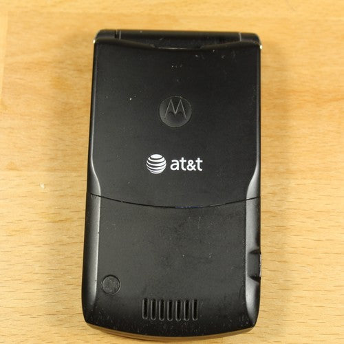 Rare Motorola RAZR V3 AT&T Camera Flip Phone Black Vintage Collector Piece