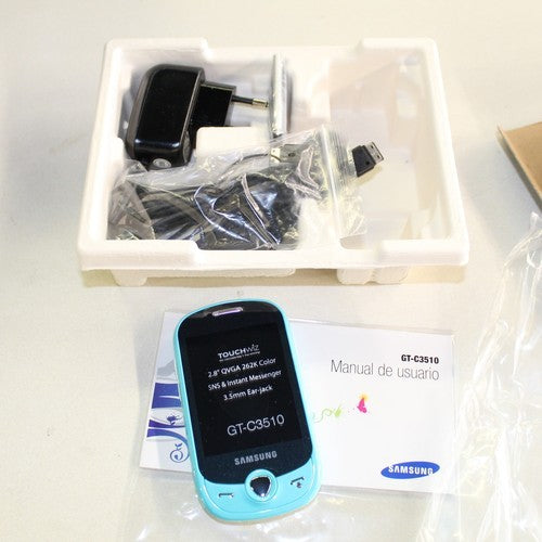 Rare Vintage Samsung GT-C3510 Genoa Sky Blue Smartphone GSM Movistar In Box