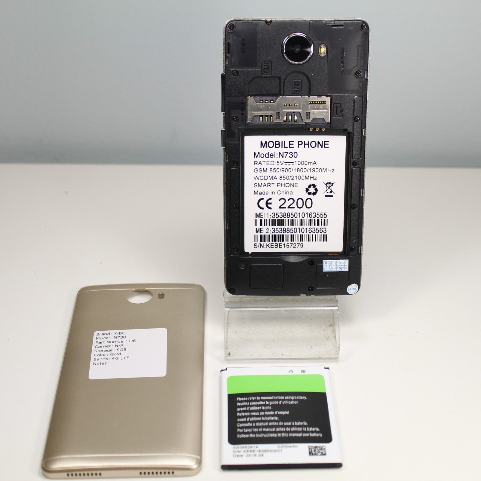 X-BO N730 O6 4G LTE Smartphone - Gold, 8GB