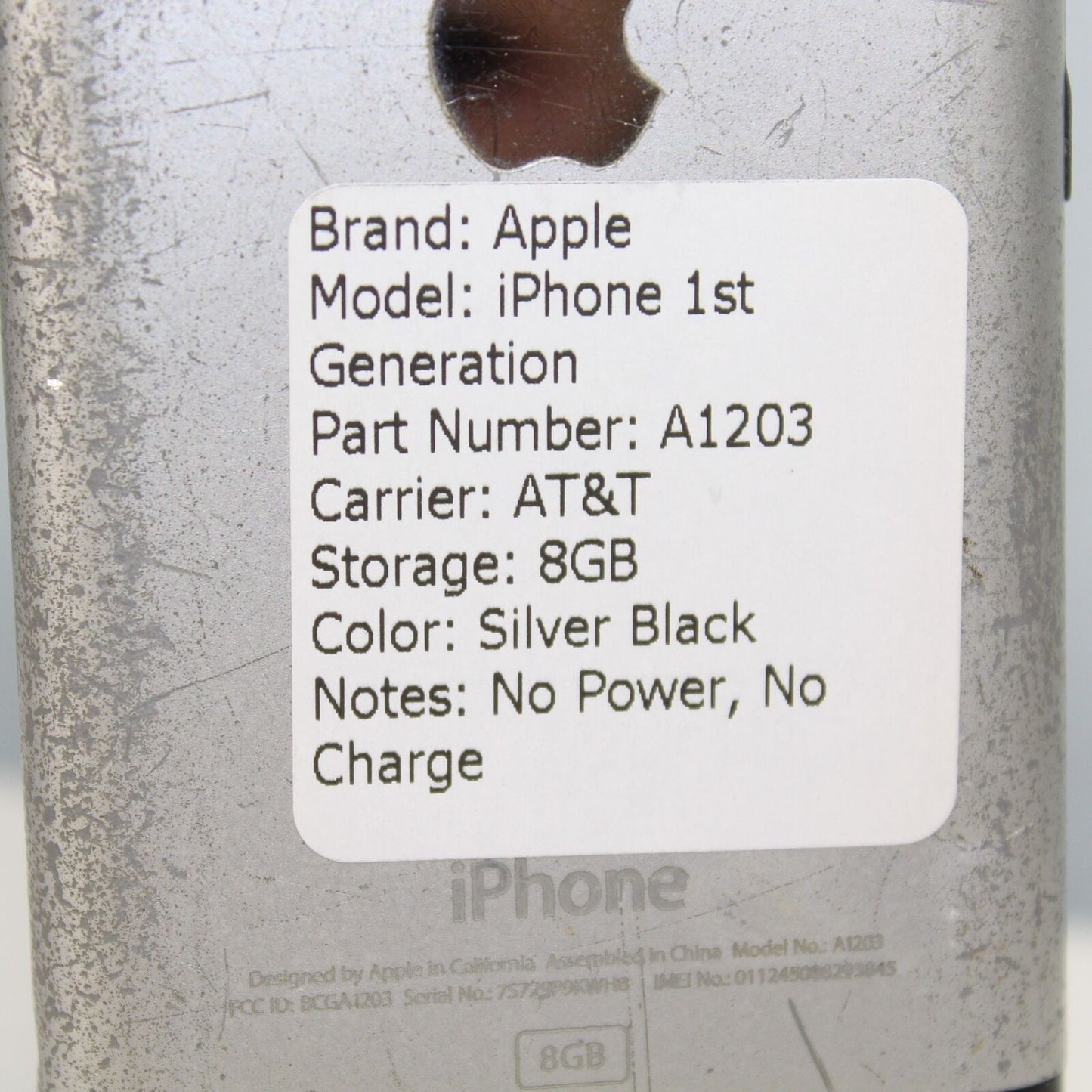 Rare Vintage Apple iPhone 1st Generation A1203 AT&T 8GB Smartphone For parts
