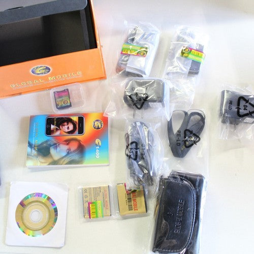 Unlocked World Wide Phone Global Mobile G1400 International Dual Sim In Box