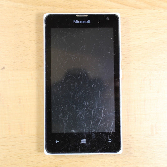 Vintage Nokia Lumia 435 Windows White Smartphone For Parts #214