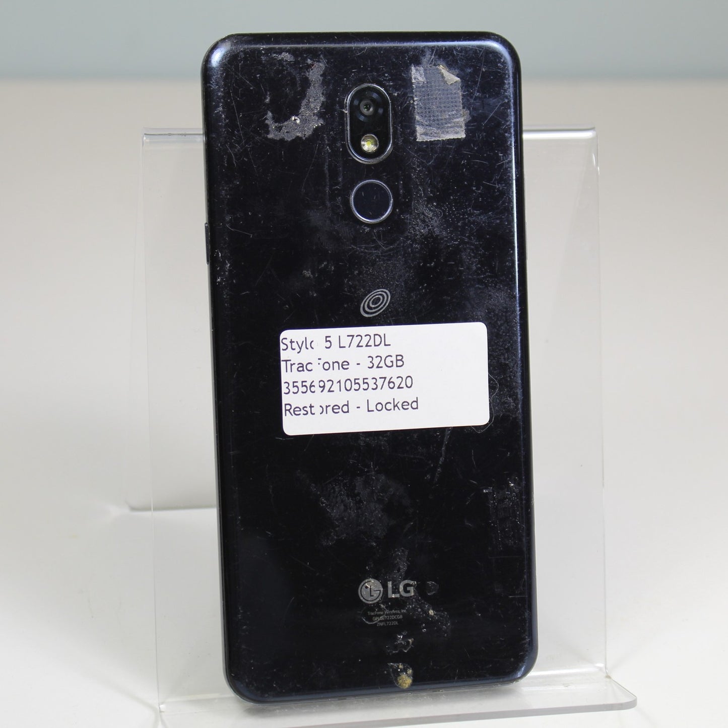 LG Stylo 5 L722DL Tracfone Smartphone 4G LTE Black 32GB For Parts