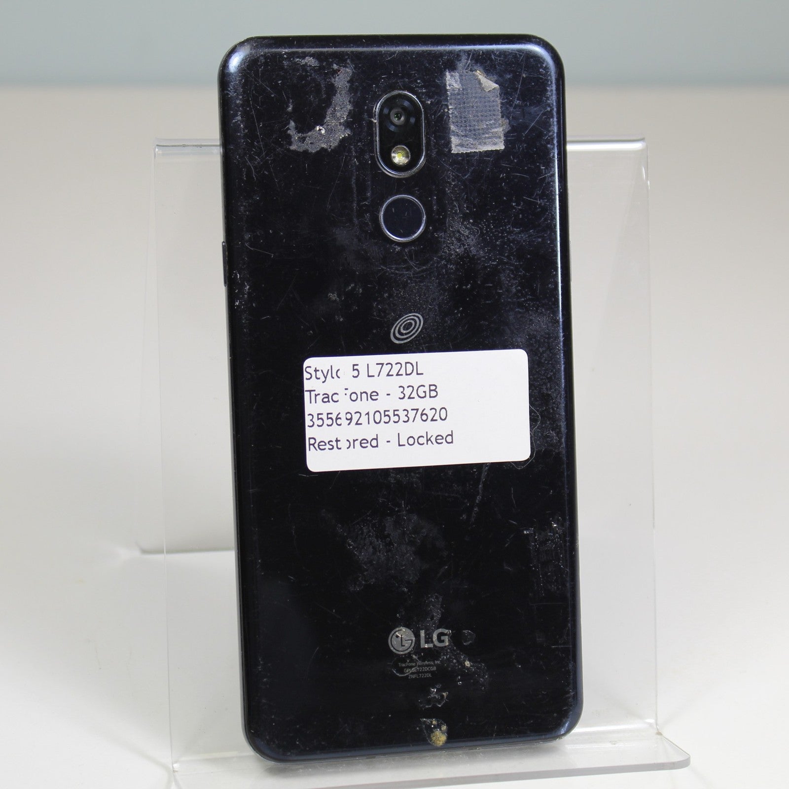 LG Stylo 5 L722DL Tracfone Smartphone 4G LTE Black 32GB For Parts