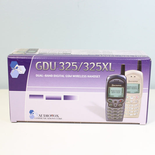 Rare Vintage Audiovox GDU-325/325XL Phone International Silver In Box Collect