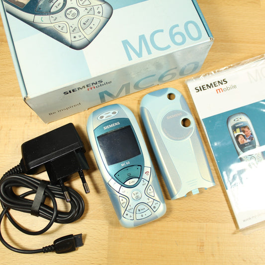 Rare Vintage Siemens MC60 TIM Phone Blue In Box International Collectible