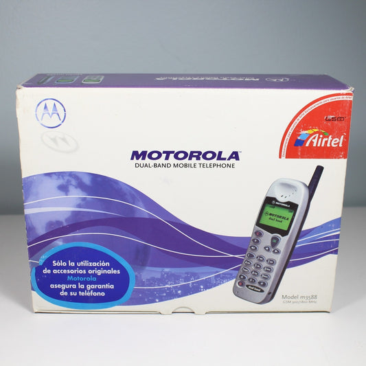 Rare Vintage Motorola M3588 AirTel Phone In Box Complete International