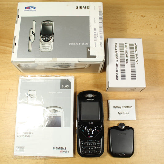 Rare Vintage Siemens SL65 Slider Phone International Italian In Box Complete