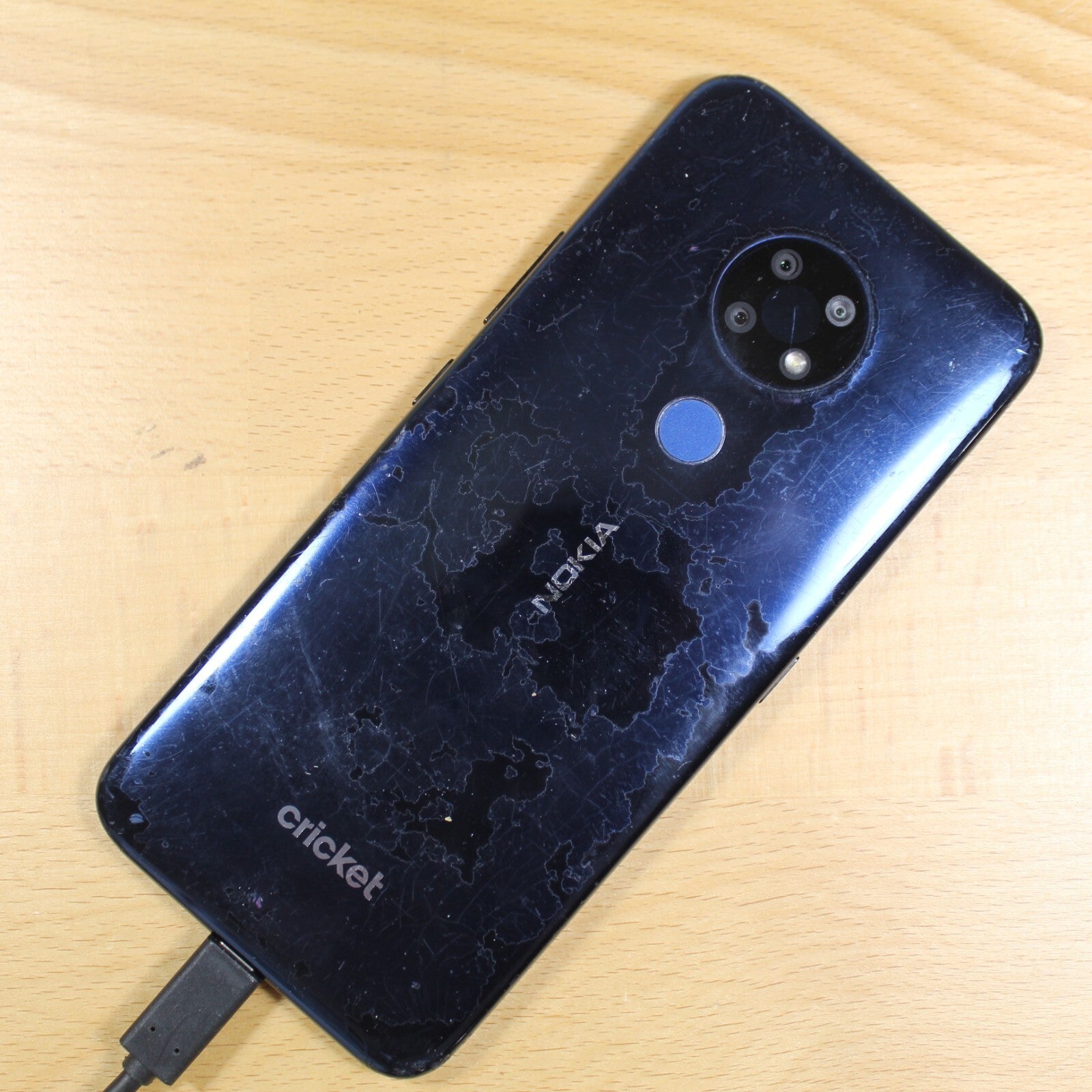 Nokia C5 Endi Blue Cricket Smartphone For Parts Untested #187