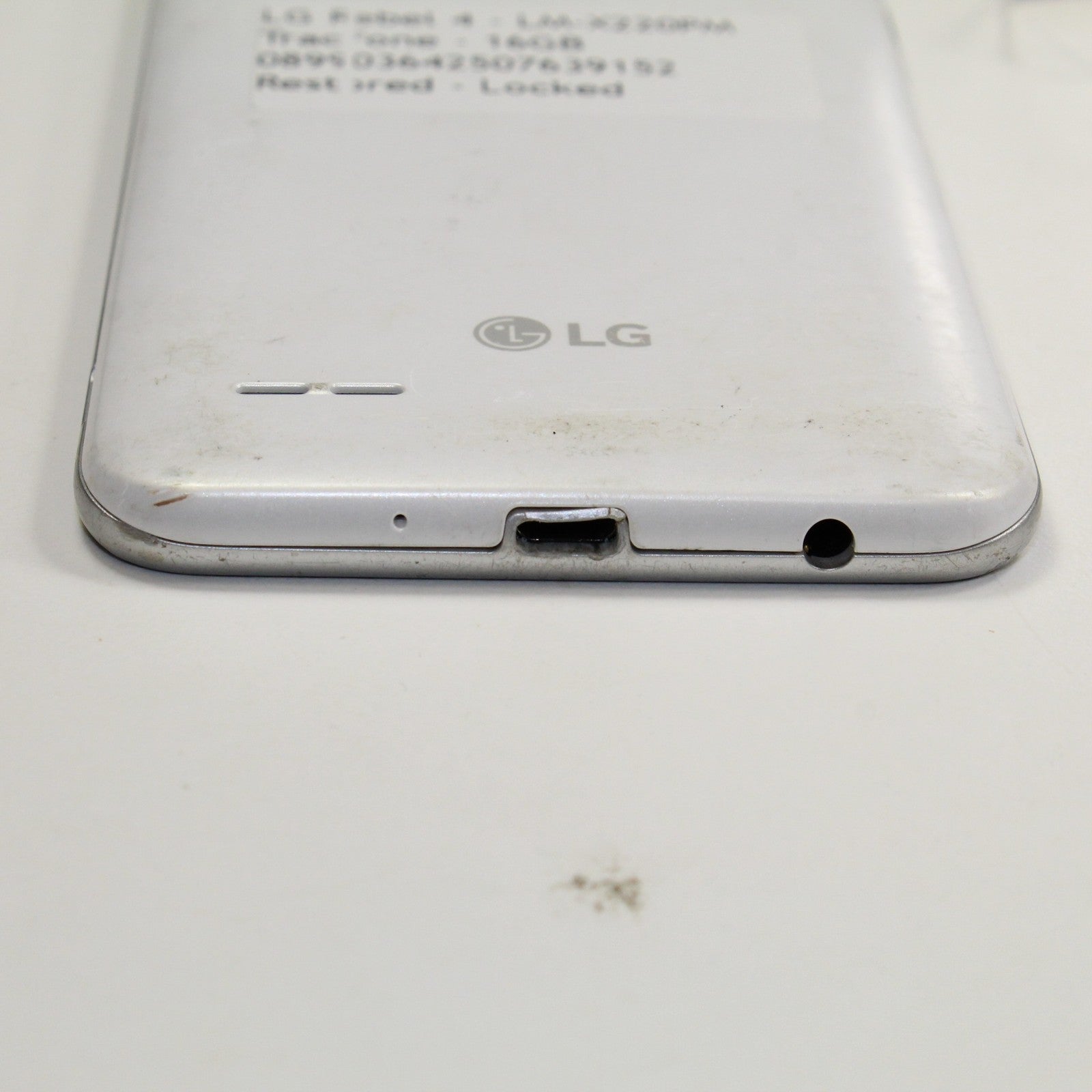 LG Rebel 4 LM-X220PM TracFone Smartphone 4G LTE White 16GB For Parts