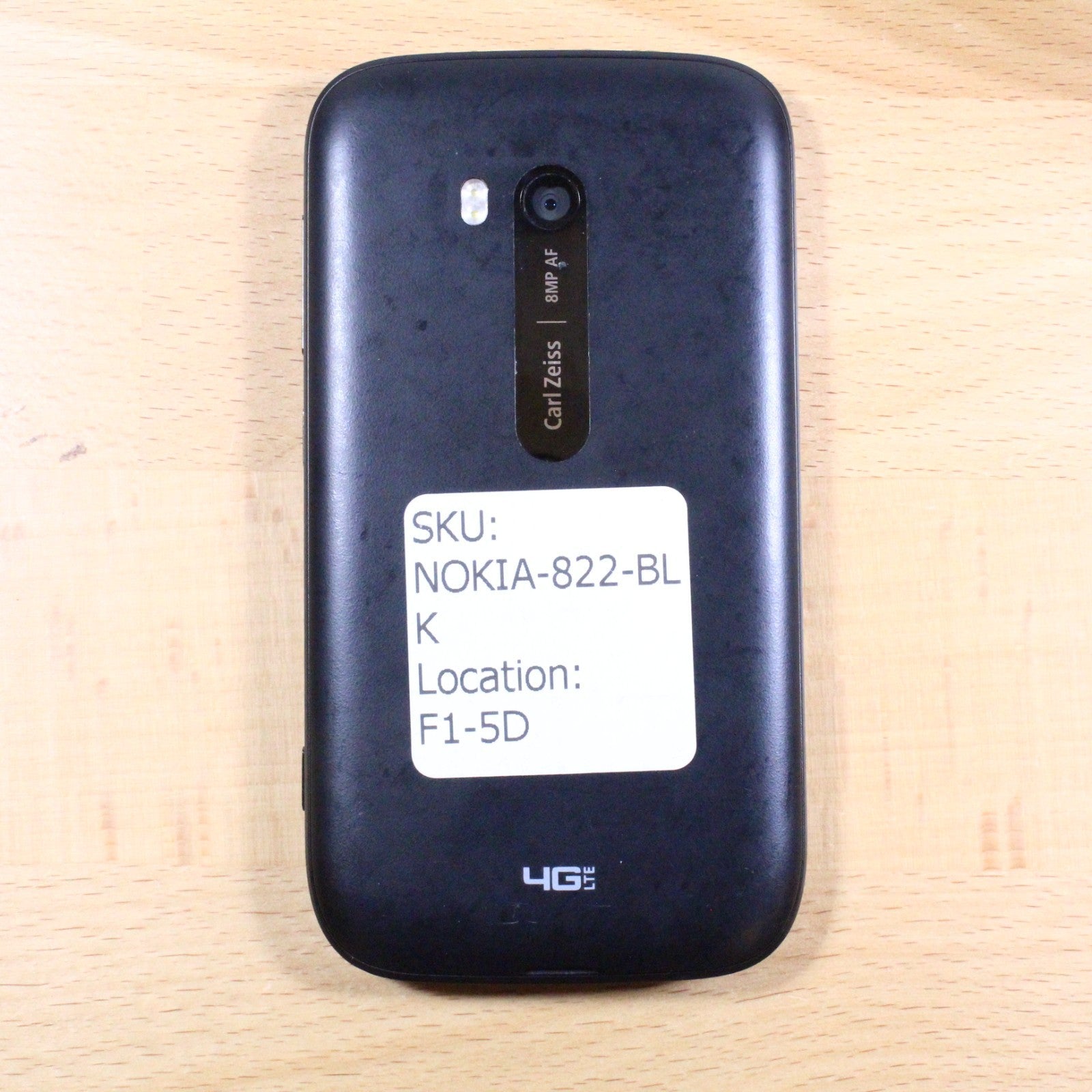 Nokia 822 Verizon Black Smartphone Good #333