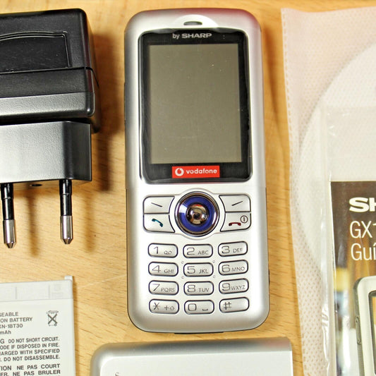Rare Vintage Sharp GX15 Vodafone Phone Gray In Box Complete European