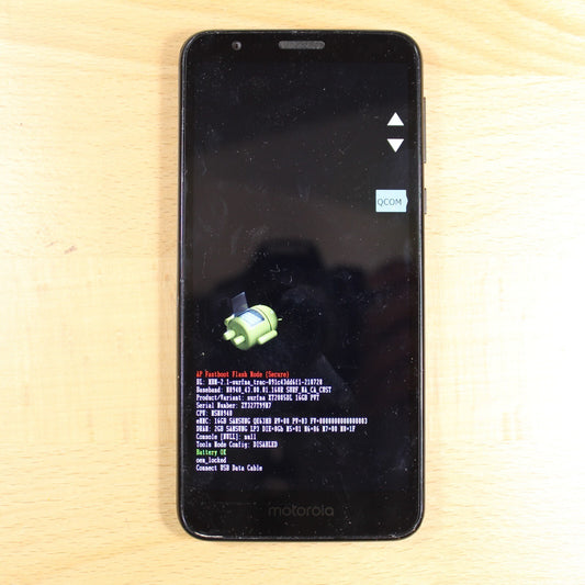 Motorola Moto E (2020) Black Smartphone For Parts XT2005DL